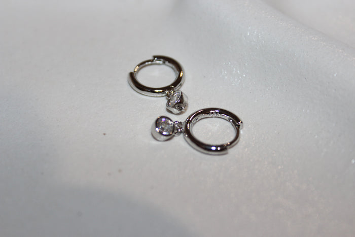 Diamond Huggie Hoops