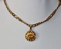Disk Eye Pendant Gold Necklace
