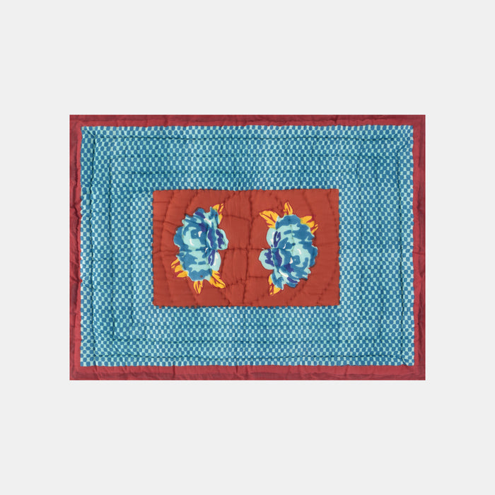 Double Peonia Rust Old Pink Baby Quilt