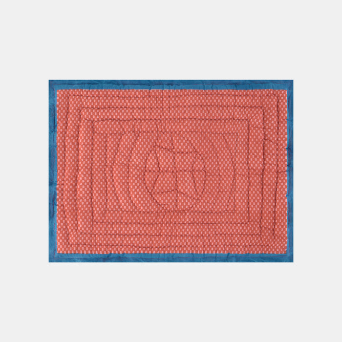Double Peonia Rust Old Pink Baby Quilt
