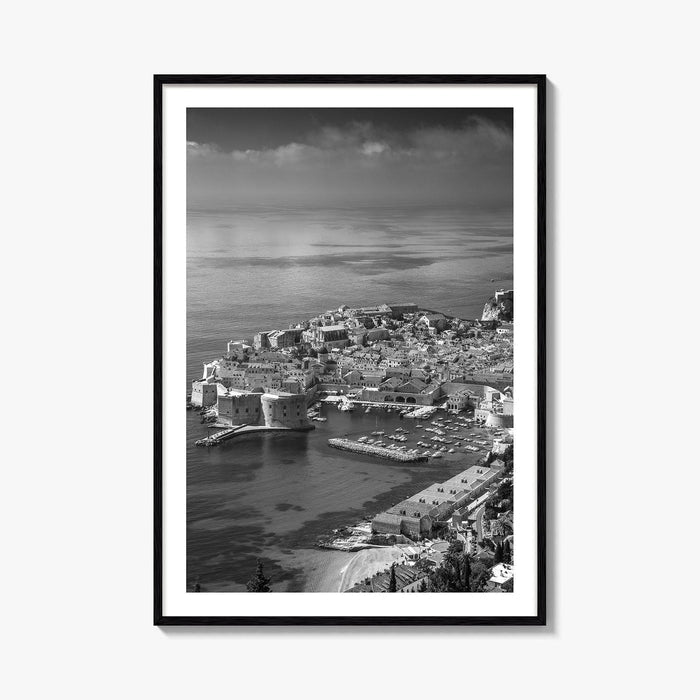 Dubrovnik Black and White Fine Art Photo Print, Old Town Croatia Poster Europe Decor
