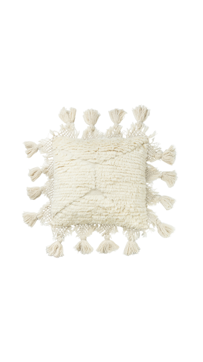 DUNIYA Offwhite Cushion 50x50 - New Zealand Wool