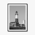 Montauk Point Lighthouse Black and White Fine Art Photo Print, Long Island NY Poster