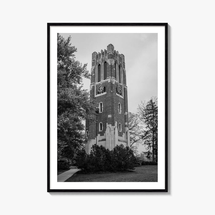 East Lansing Black and White Fine Art Photo Print, Michigan State University Poster