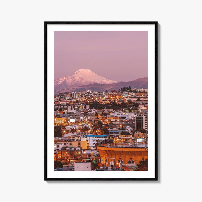 Quito Skyline Fine Art Photo Print, Ecuador, Cayambe Volcano, Wall Poster