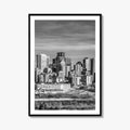 Edmonton Skyline Black and White Fine Art Photo Print, Alberta Canada Wall Decor Poster