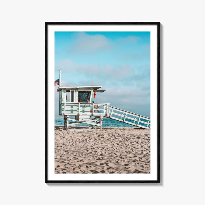 El Segundo Fine Art Photo Print, Lifeguard Tower, Los Angeles, California, USA Beach Poster