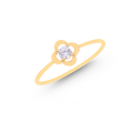 Endearing Ring With CZ in 18K Gold