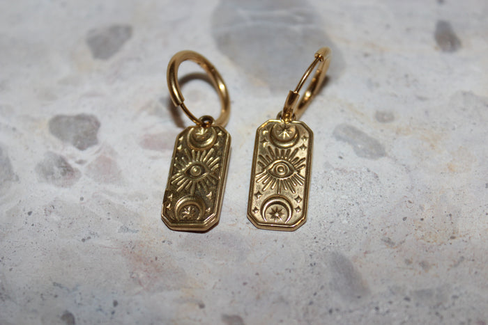 Evil Eye Pendant Earrings
