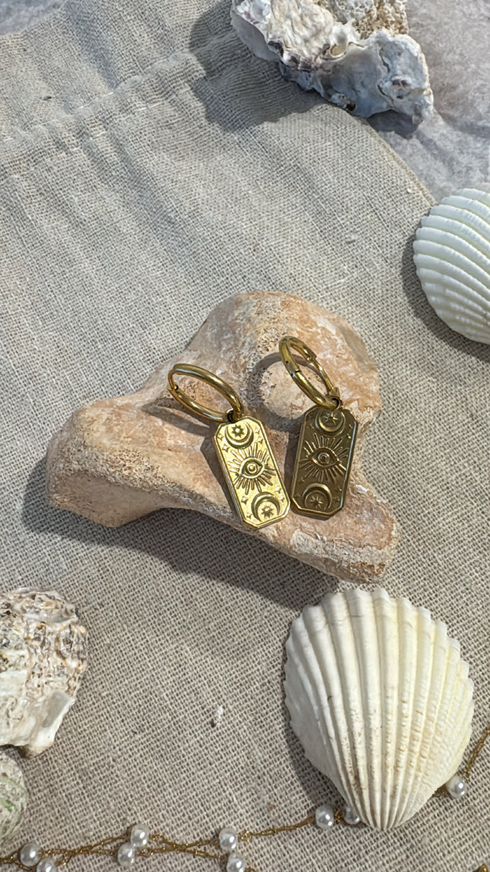 Evil Eye Pendant Earrings