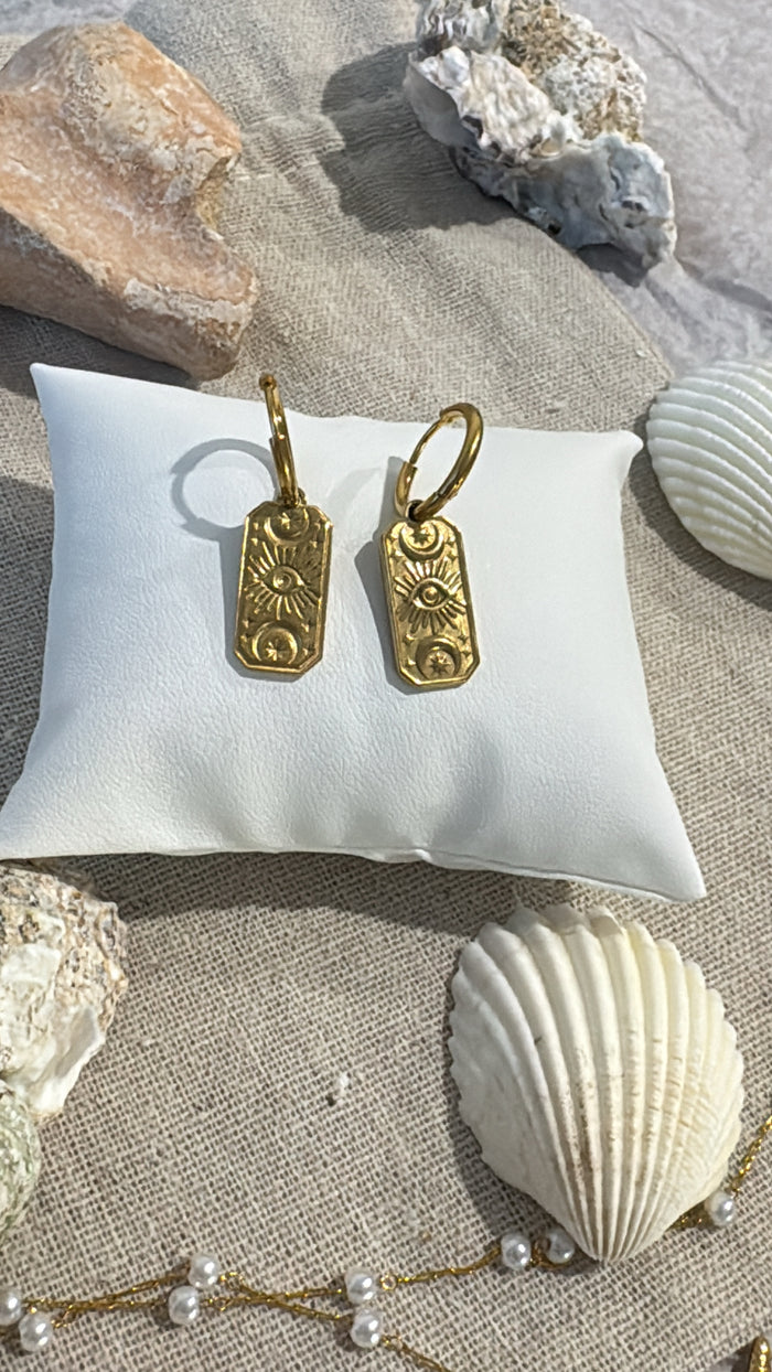 Evil Eye Pendant Earrings