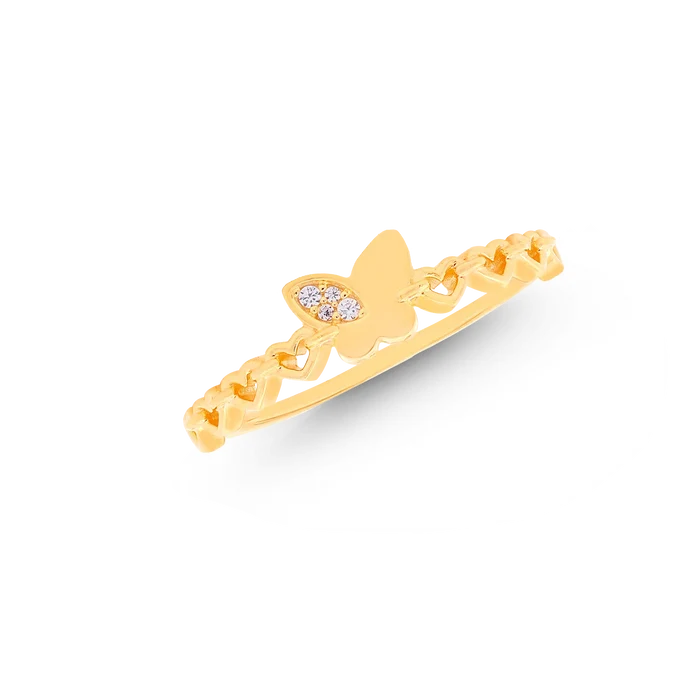 Fascinating Ring With CZ in 18K Gold