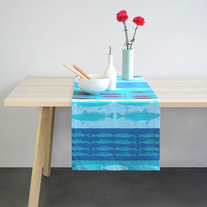 Fish (Poisson) table runner by Tissage Moutet