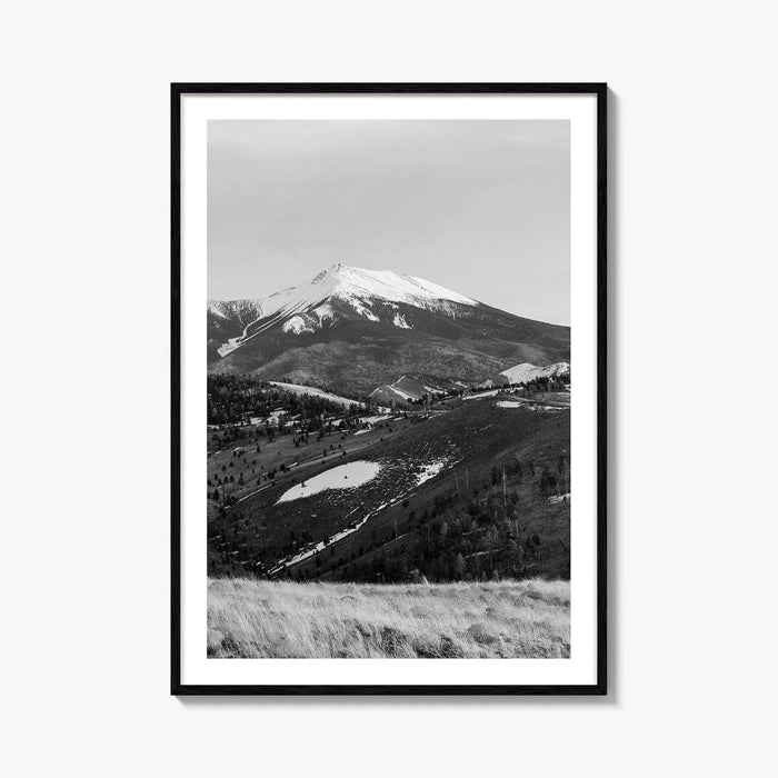 Flagstaff Black and White Fine Art Photo Print, Mount Humphreys, Arizona, USA, Poster