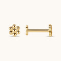 Flower Flat Back Single Stud Earring - Happy Jewelers Fine Jewelry Lifetime Warranty
