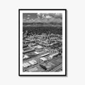 Fort Collins Black and White Fine Art Photo Print, Aerial View, Colorado Poster, USA