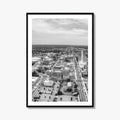 South Bend Skyline Black and White Fine Art Photo Print, Indiana Downtown Wall Poster