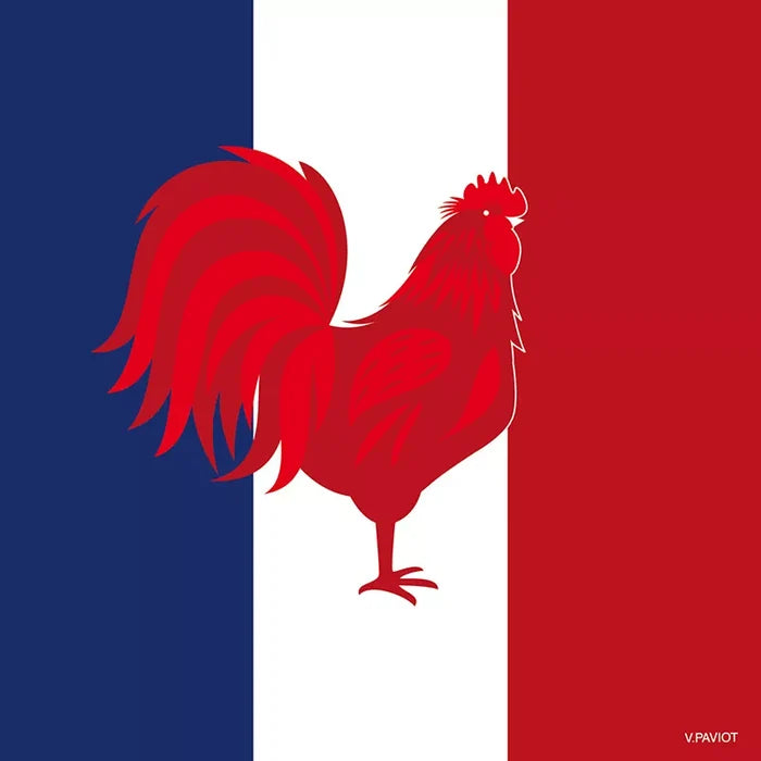 Françoise Paviot French Rooster Cocktail Napkins