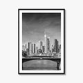 Frankfurt Am Main Skyline Black and White Fine Art Photo Print, Hesse, Germany Poster