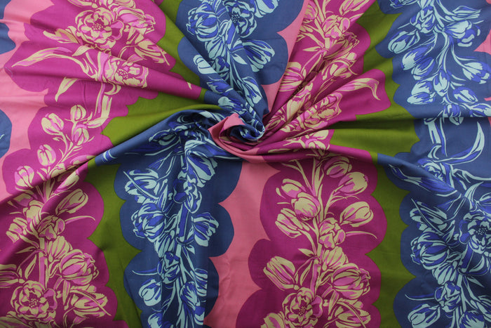 Free Spirit Quilting Fabric Delphinium in Jewel 108" Wide Backing