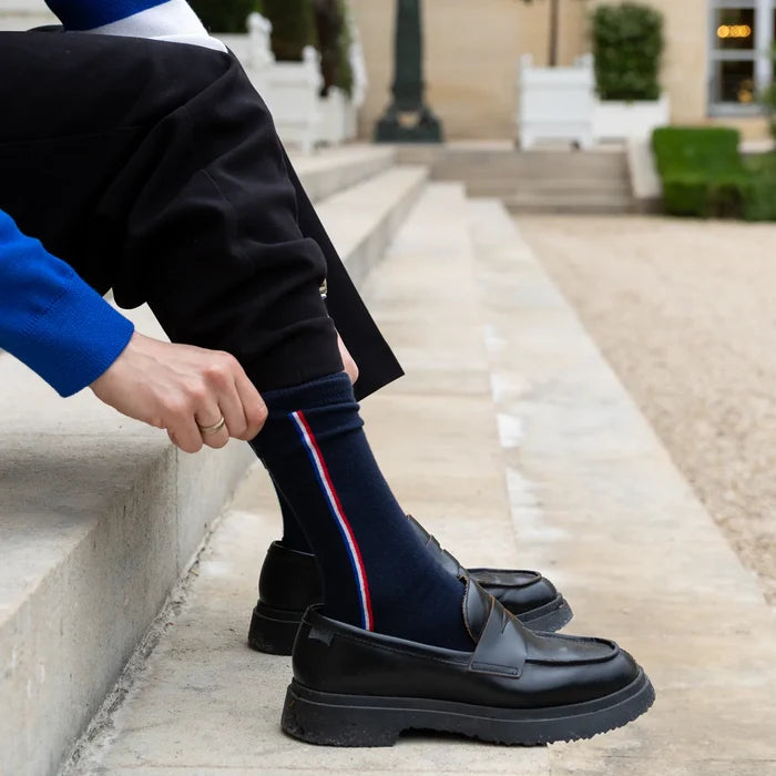 French Flag Stripe Socks by Maison Broussaud