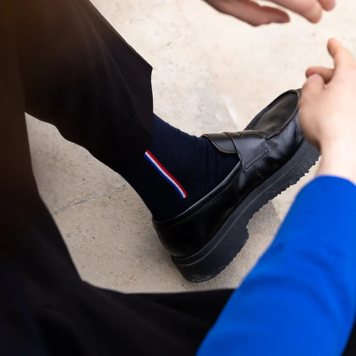 French Flag Stripe Socks by Maison Broussaud