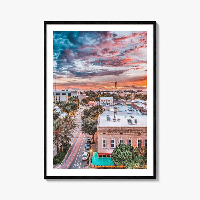Gainesville Fine Art Photo Print, Florida USA, Downtown Wall Decor Poster