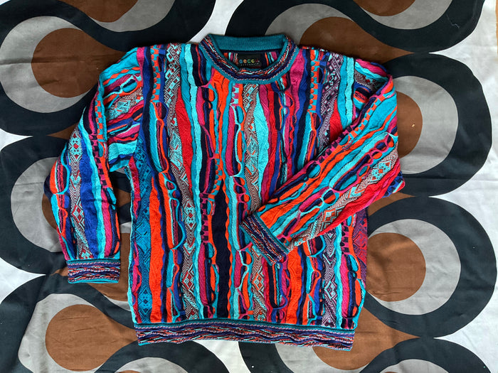 GECCU 3D-knitted crew neck ‘Wombat’ cotton jumper - Small, Medium, Large, XL, 2XL, 3XL & 4XL