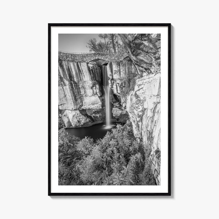 Lookout Mountain Black and White Fine Art Photo Print, Georgia USA, High Falls Poster
