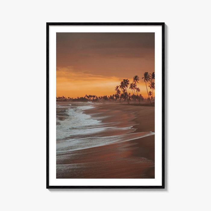 Elmina Ghana Fine Art Photo Print, Cape Coast, Beach Palm Trees Wall Decor Poster