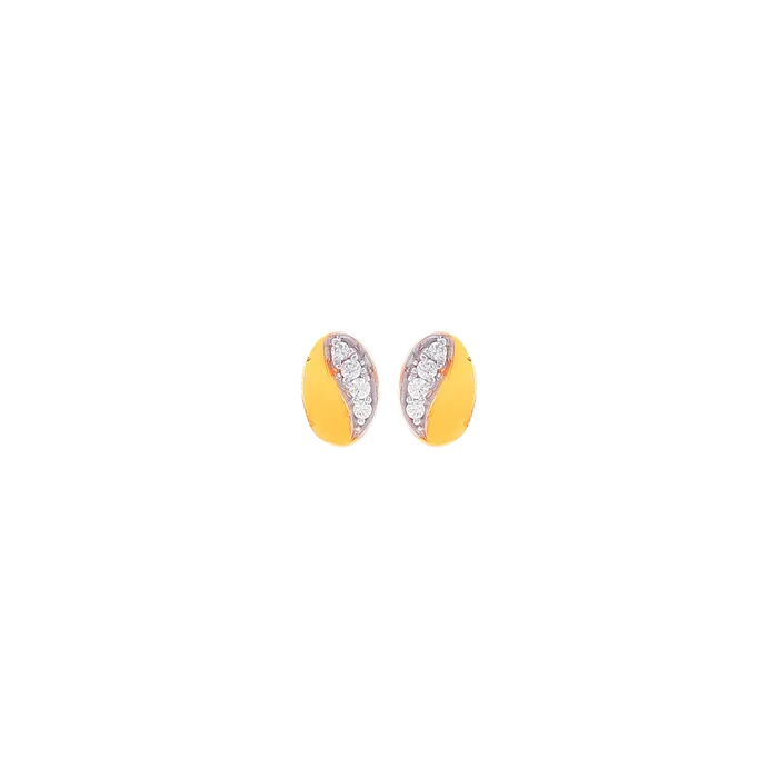 Glamorous Earrings With CZ in 22K Gold