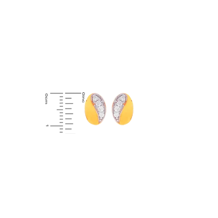 Glamorous Earrings With CZ in 22K Gold