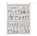 Glasses (Verres) Tea Towel by Tissage Moutet