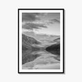 Glendalough Upper Lake Black and White Fine Art Photo Print, County Wicklow Ireland Poster