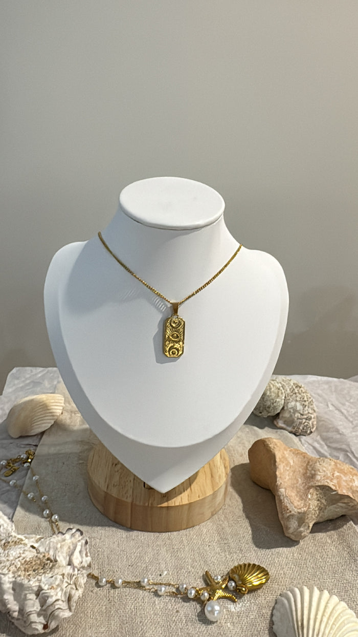 Gold Evil Eye Pendant Necklace - Thin Chain