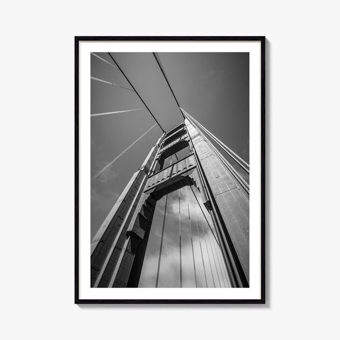 Golden Gate Bridge Black and White Fine Art Photo Print, San Francisco California Poster