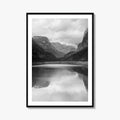 Gosausee Lake Black and White Fine Art Photo Print, Gosau, Dachstein, Salzkammergut, Austria Poster