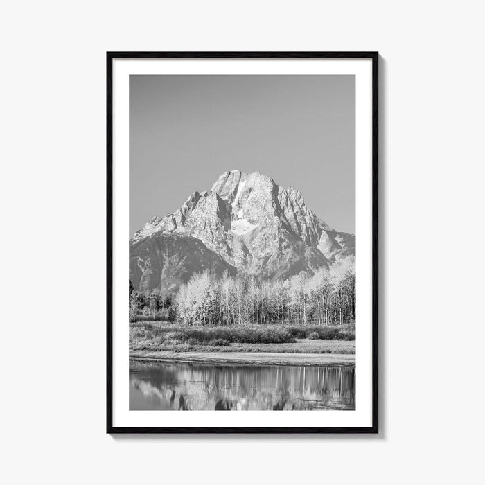 Grand Teton National Park Black and White Fine Art Photo Print, Jackson Hole WY