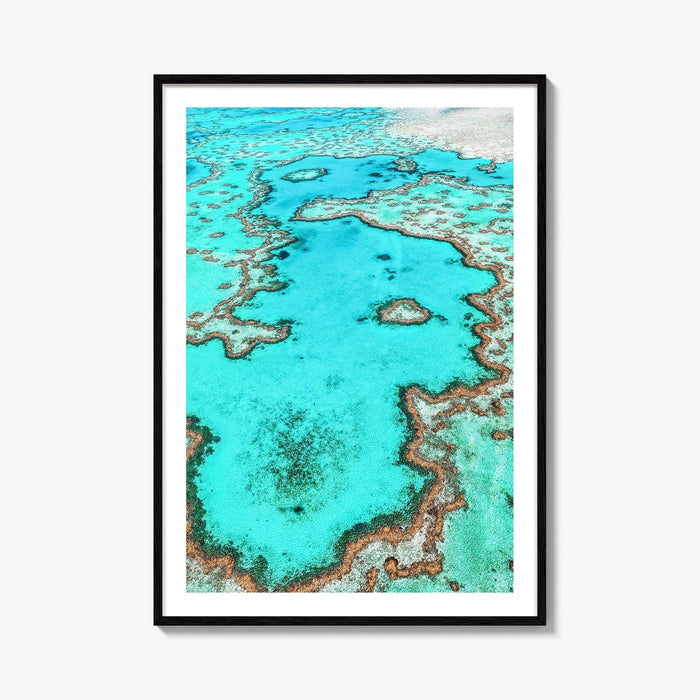 Great Barrier Reef Fine Art Photo Print, Heart Reef Whitsundays Queensland Australia Poster