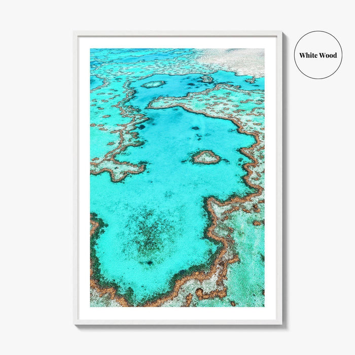 Great Barrier Reef Fine Art Photo Print, Heart Reef Whitsundays Queensland Australia Poster