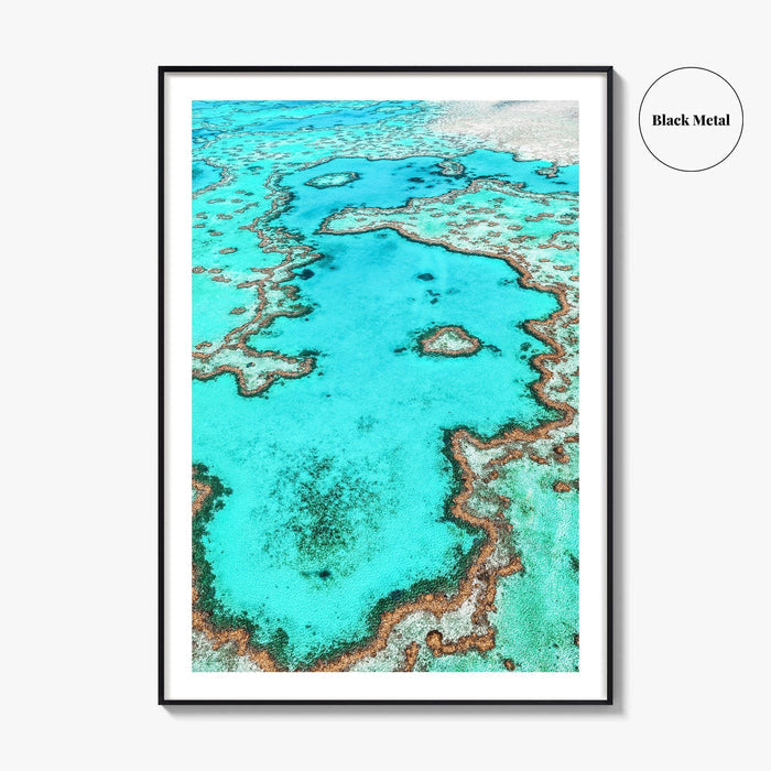 Great Barrier Reef Fine Art Photo Print, Heart Reef Whitsundays Queensland Australia Poster