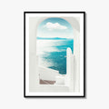 Santorini Greece Blue Fine Art Photo Print, Oia, Aegean Sea, Cyclades, Wall Decor Poster