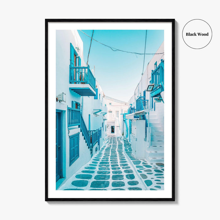 Mykonos Greece Fine Art Photo Print, Chora Mikonos Town, Cyclades Aegean Poster