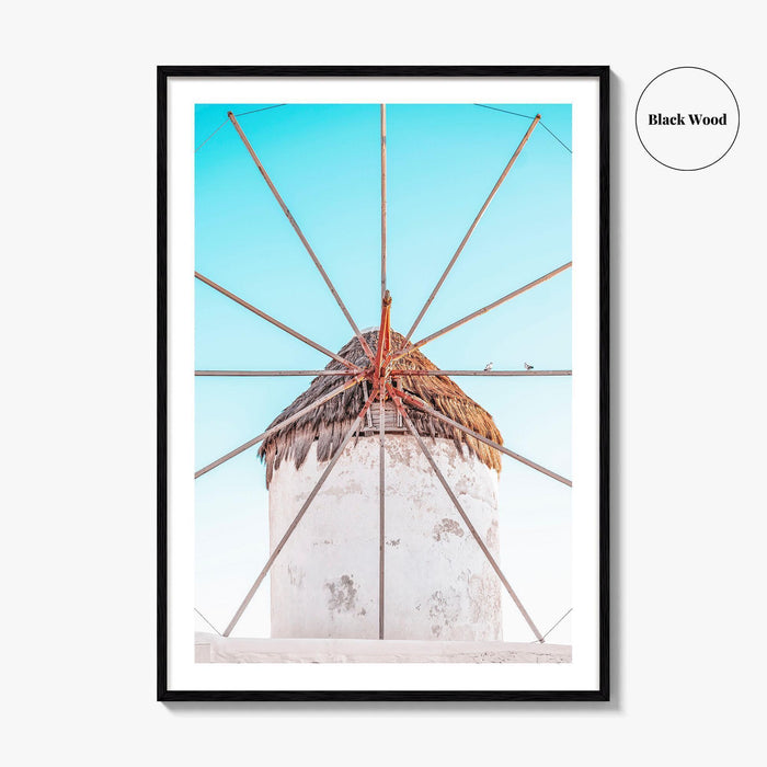 Mykonos Fine Art Photo Print, Windmill, Greece, Cyclades, Aegean, Greek Islands, Wall Poster