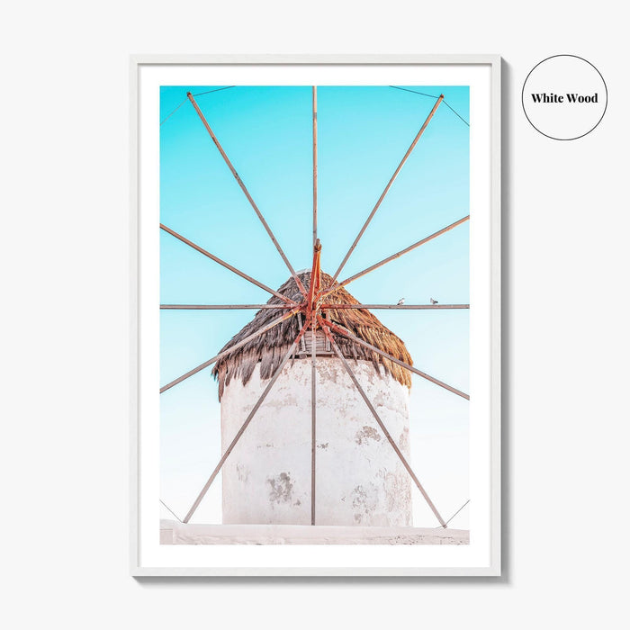 Mykonos Fine Art Photo Print, Windmill, Greece, Cyclades, Aegean, Greek Islands, Wall Poster