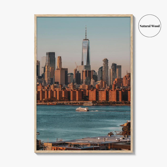 Greenpoint Skyline Fine Art Photo Print, Lower Manhattan, Brooklyn NYC Wall Decor Poster