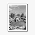Greensboro Skyline Black and White Fine Art Photo Print, Downtown NC Poster, USA