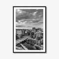 Greenville Skyline Black and White Fine Art Photo Print, South Carolina, SC Poster