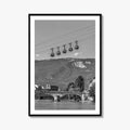 Grenoble Black and White Fine Art Photo Print, Bastille, Isere River Poster