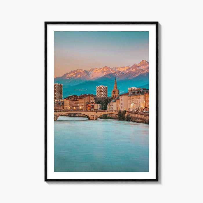 Grenoble Skyline Fine Art Photo Print, Wall Art Poster, Isère, French Alps